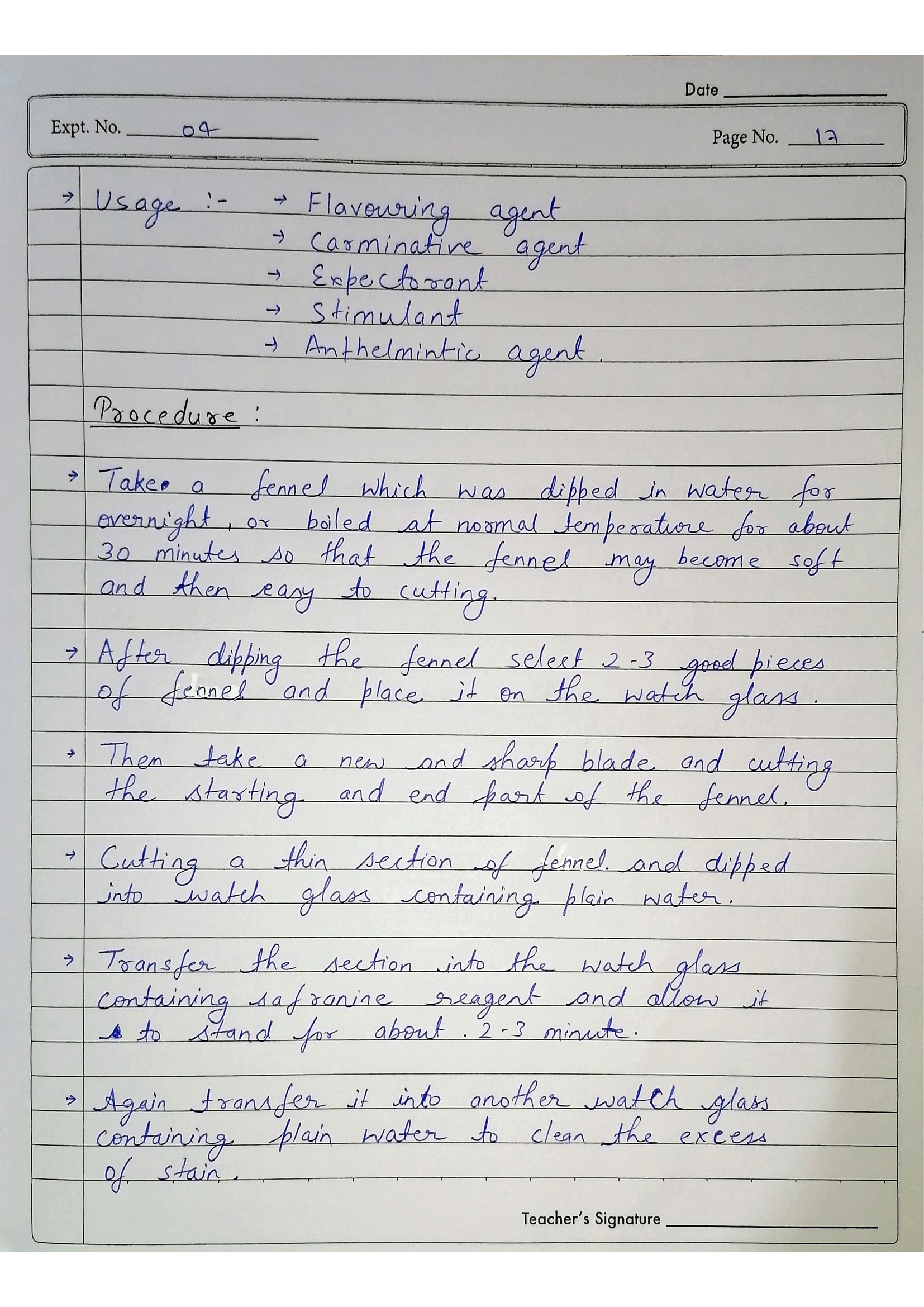 Pharmacognosy Practical